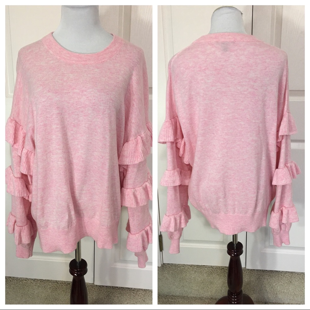 J.Crew Ruffle Sleeve Sweater - Picture 2 of 5